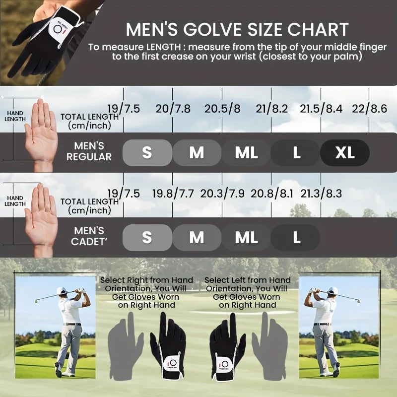 Men's Left-Handed Golf Gloves - RainGrip