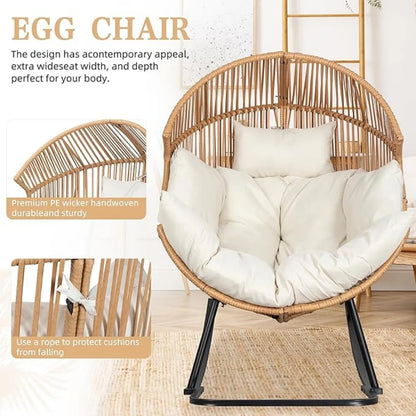 Wicker Egg Chair - PE Rattan with Cushion