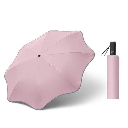 Reflective Edge Three-Fold Umbrella