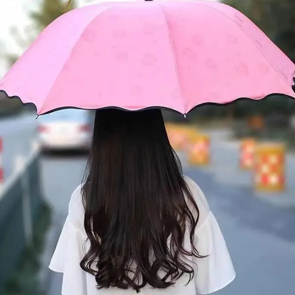 Magic Rainwater Pattern Folding Umbrella