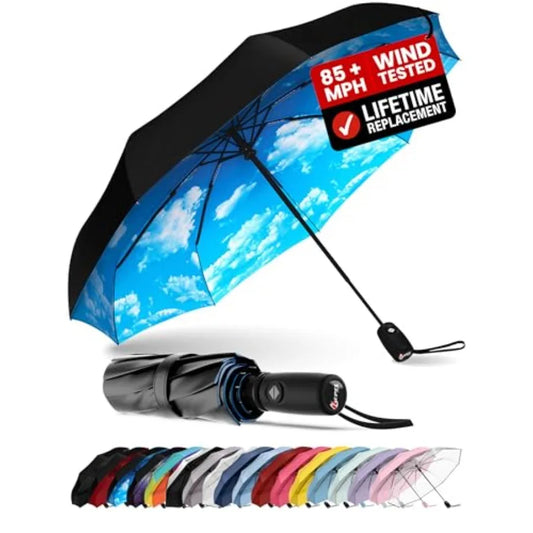 Compact Windproof Travel Umbrella
