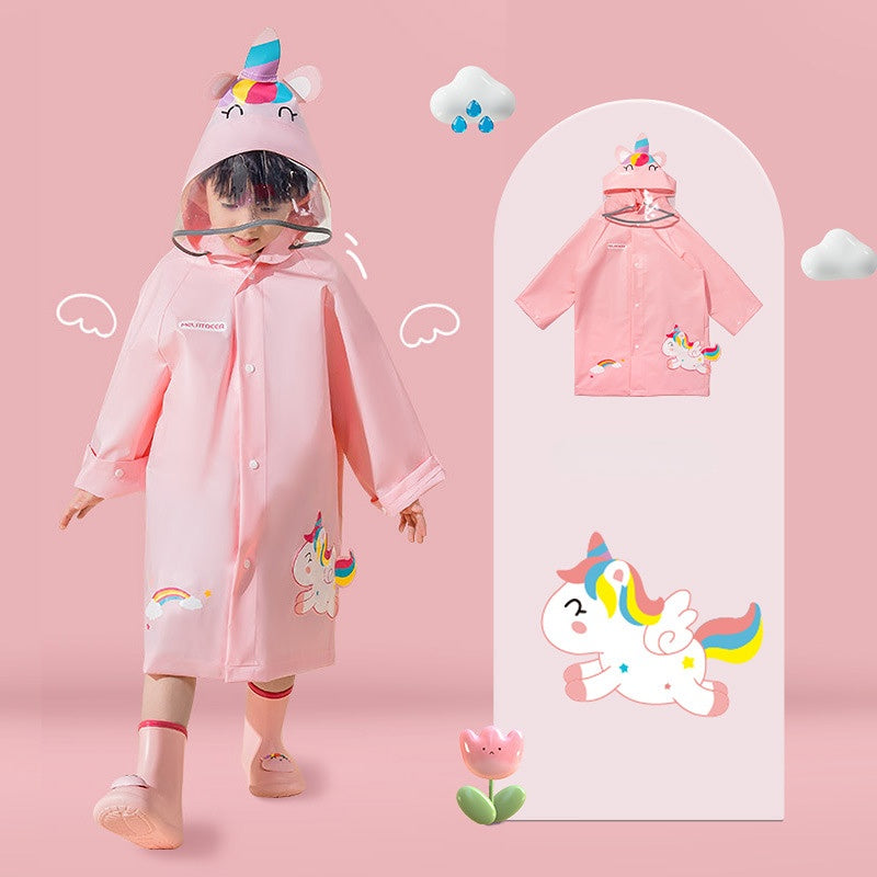 Kids Cartoon Animal Raincoat - Waterproof Baby