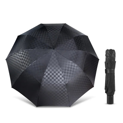 Double Layer Big Grid Umbrella