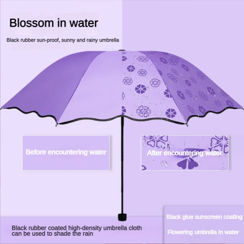 Magic Rainwater Pattern Folding Umbrella