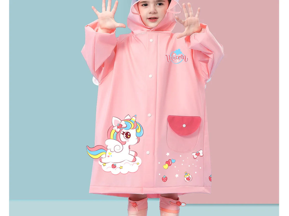 Cute Kids Raincoat - Waterproof Dinosaur