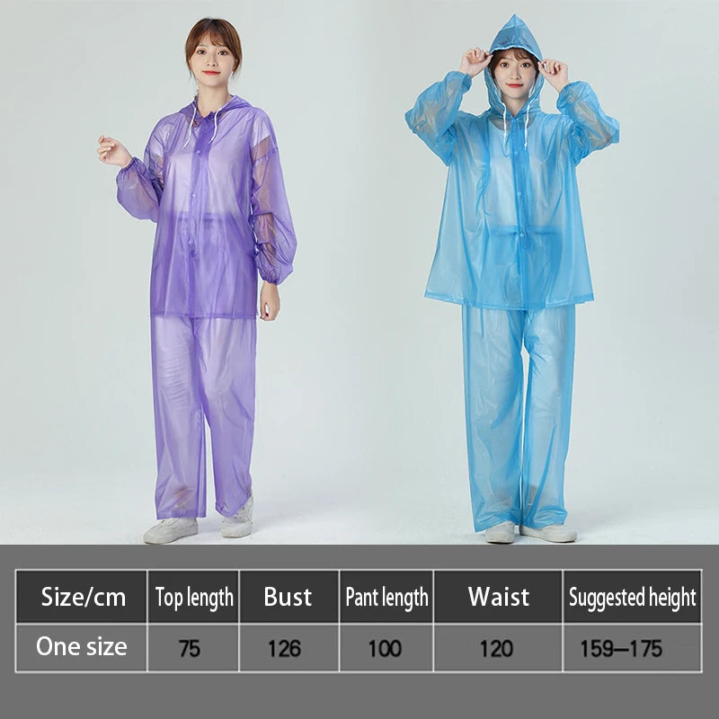 PVC Full Rain Suit - Waterproof Hooded Jacket