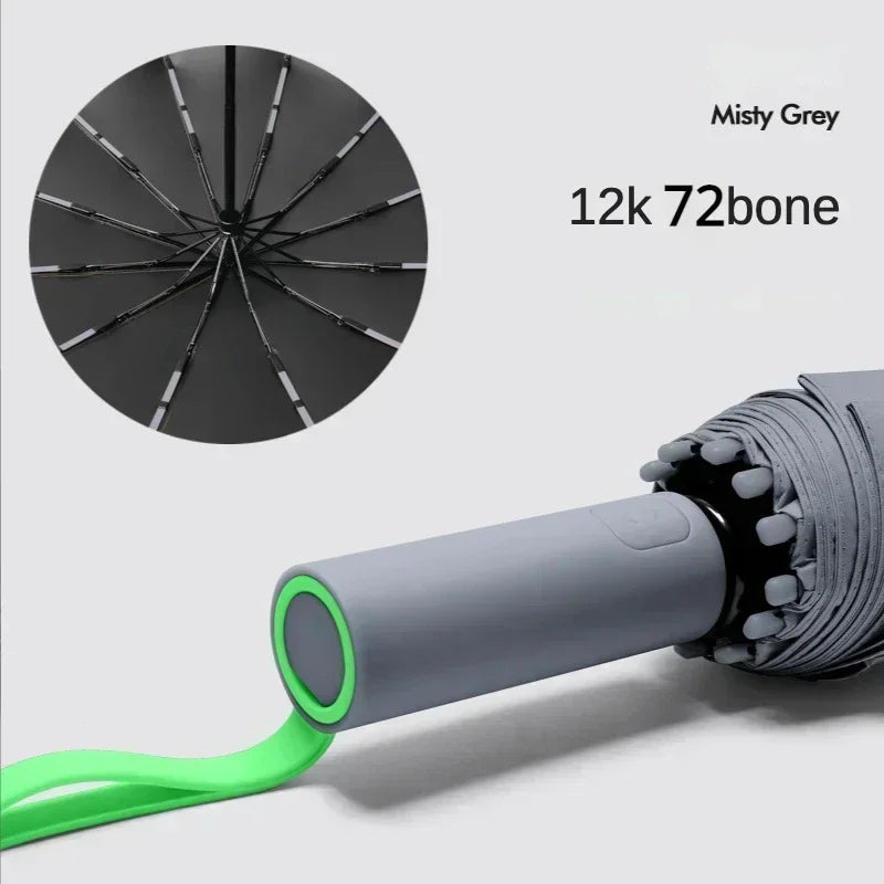 Bone Windproof Folding Umbrella