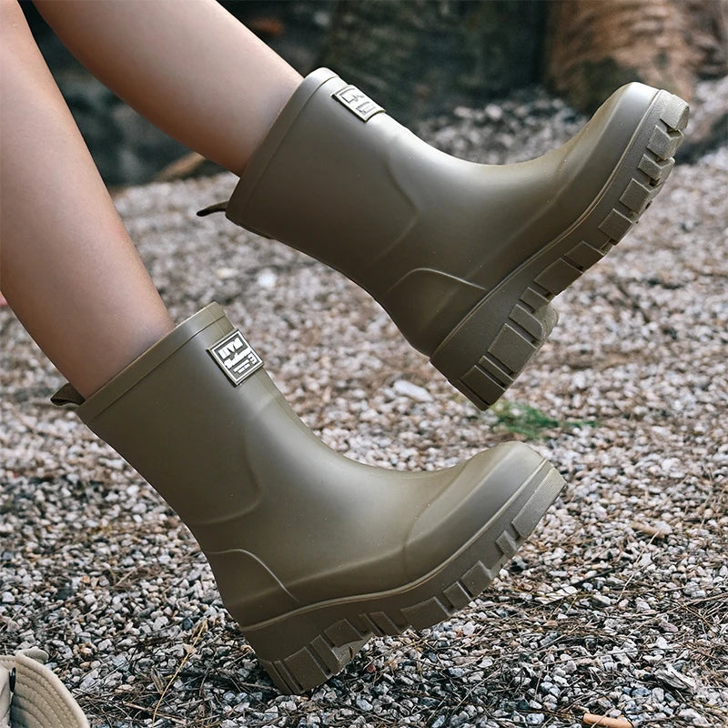 Women's Waterproof Elastic Ankle Boots