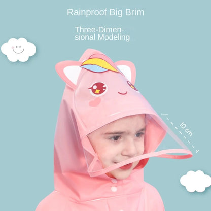 Cute Kids Raincoat - Waterproof Dinosaur