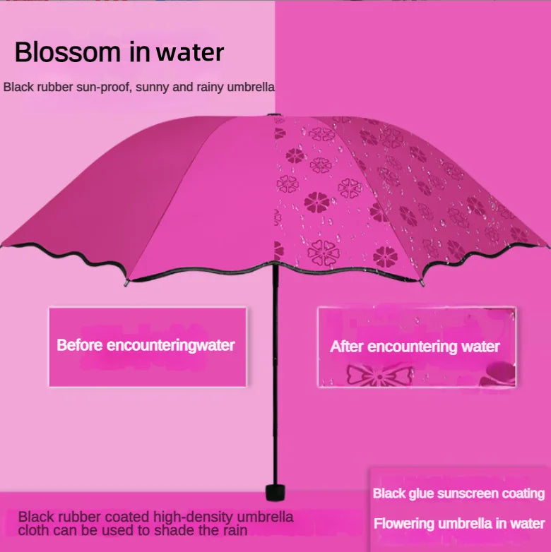 Magic Rainwater Pattern Folding Umbrella