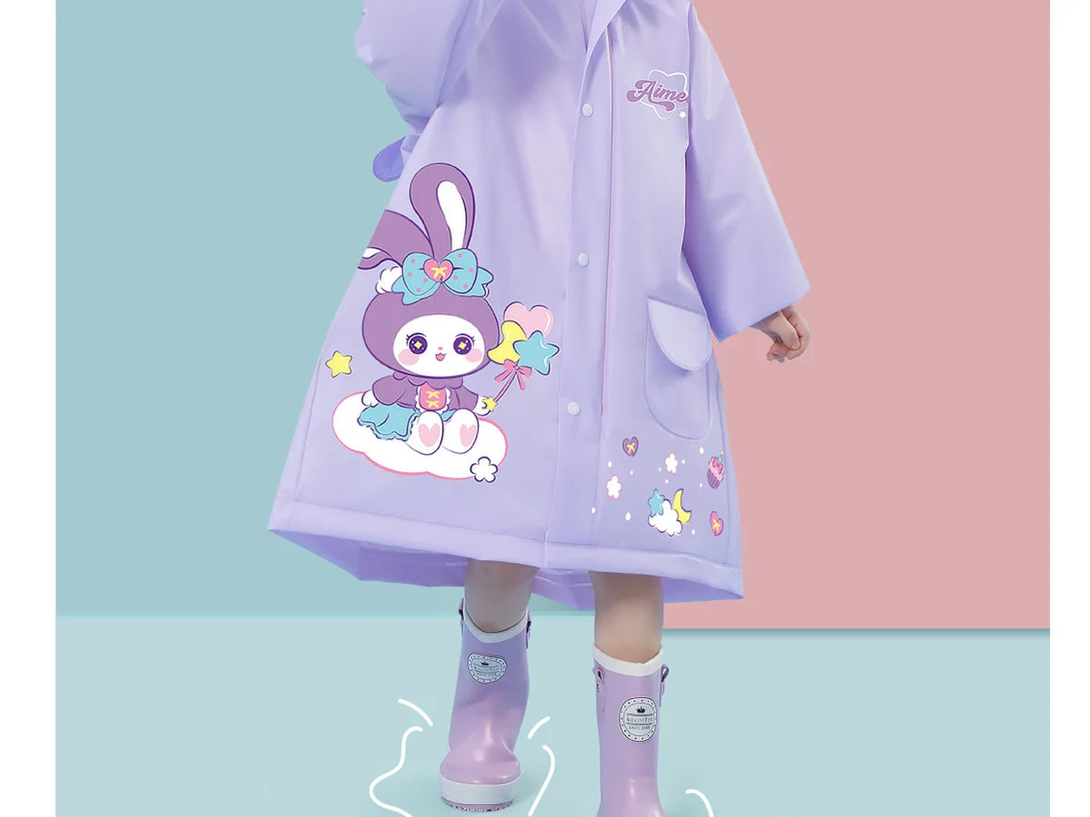 Cute Kids Raincoat - Waterproof Dinosaur