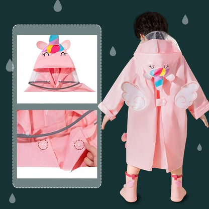 Kids Cartoon Animal Raincoat - Waterproof Baby