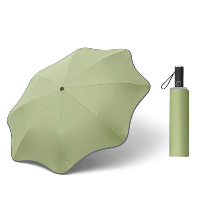 Reflective Edge Three-Fold Umbrella