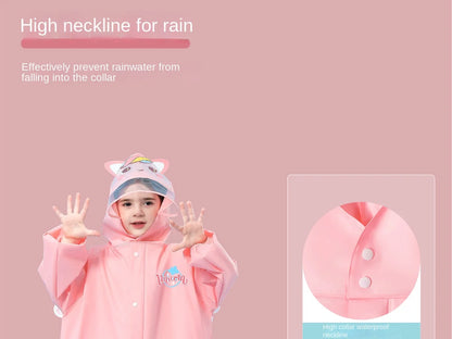 Cute Kids Raincoat - Waterproof Dinosaur