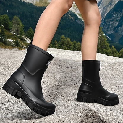 Women's Waterproof Elastic Ankle Boots