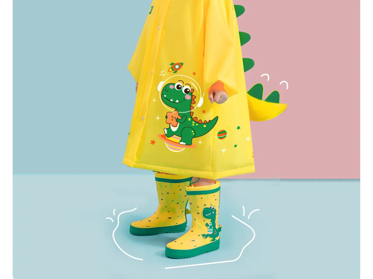 Cute Kids Raincoat - Waterproof Dinosaur