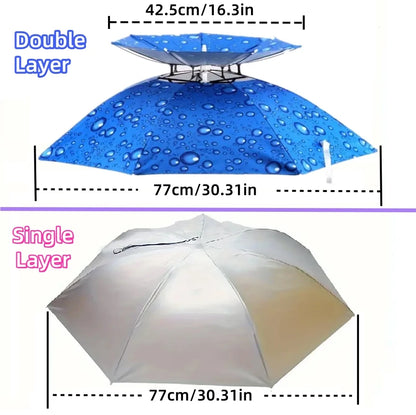 Foldable Rain Umbrella Hat