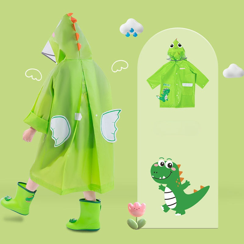 Kids Cartoon Animal Raincoat - Waterproof Baby