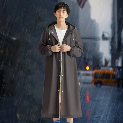 Fashion Adult Waterproof Long Raincoat Women Men