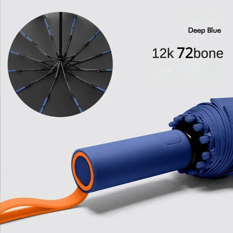 Bone Windproof Folding Umbrella