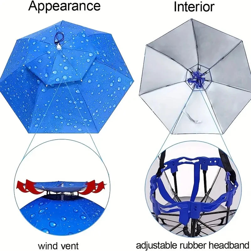 Foldable Rain Umbrella Hat