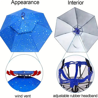 Foldable Rain Umbrella Hat