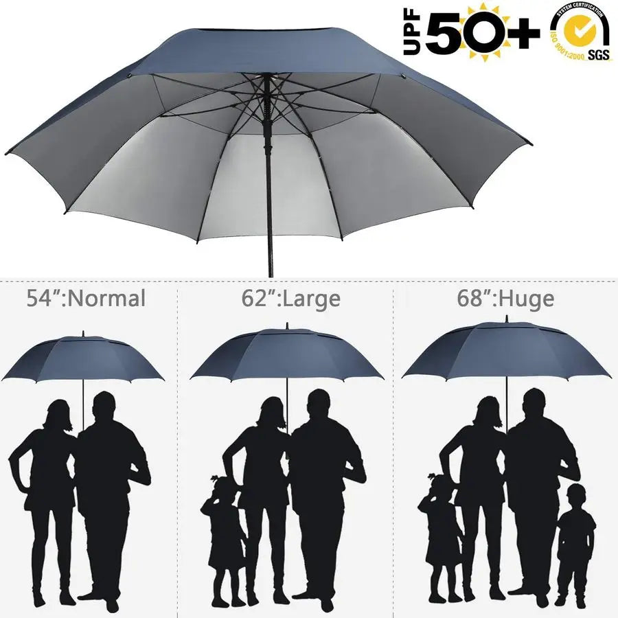Extra Large Golf Umbrella with Double Canopy