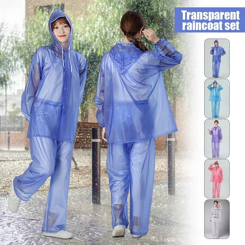 PVC Full Rain Suit - Waterproof Hooded Jacket