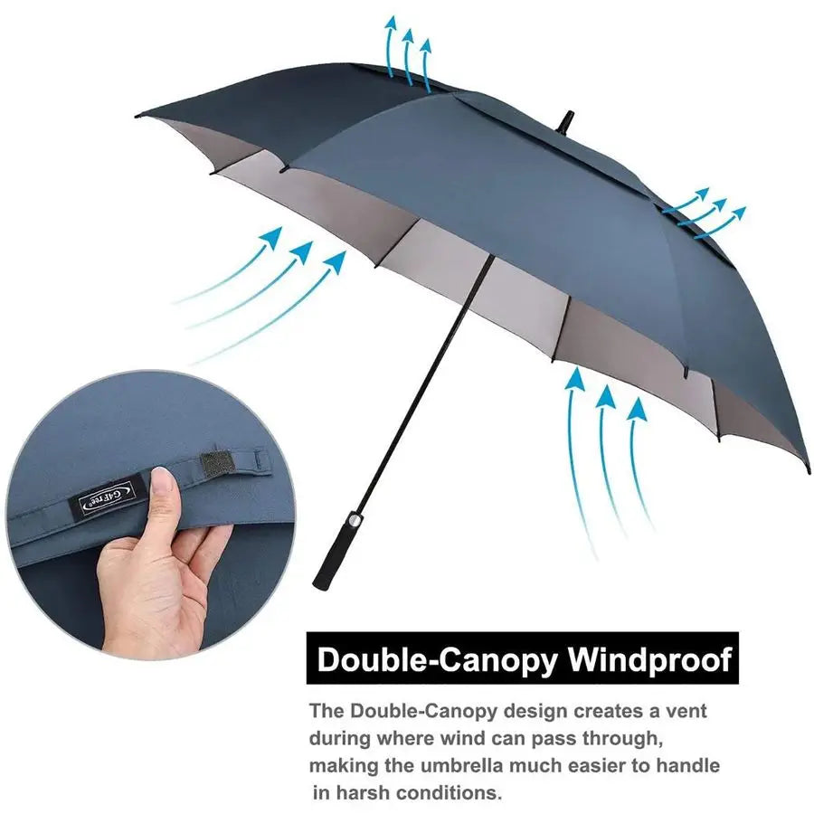 Extra Large Golf Umbrella with Double Canopy