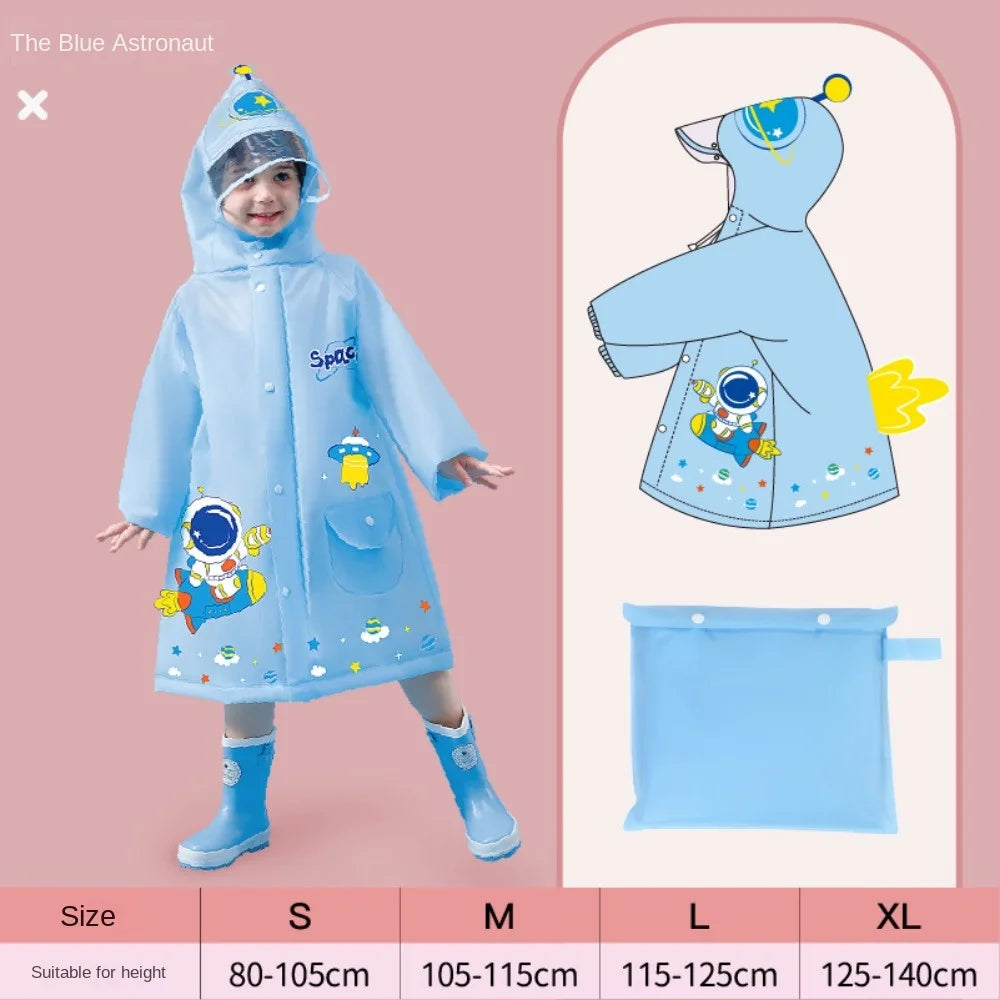 Cute Kids Raincoat - Waterproof Dinosaur