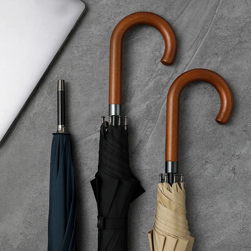 Classic Wooden Handle Umbrella