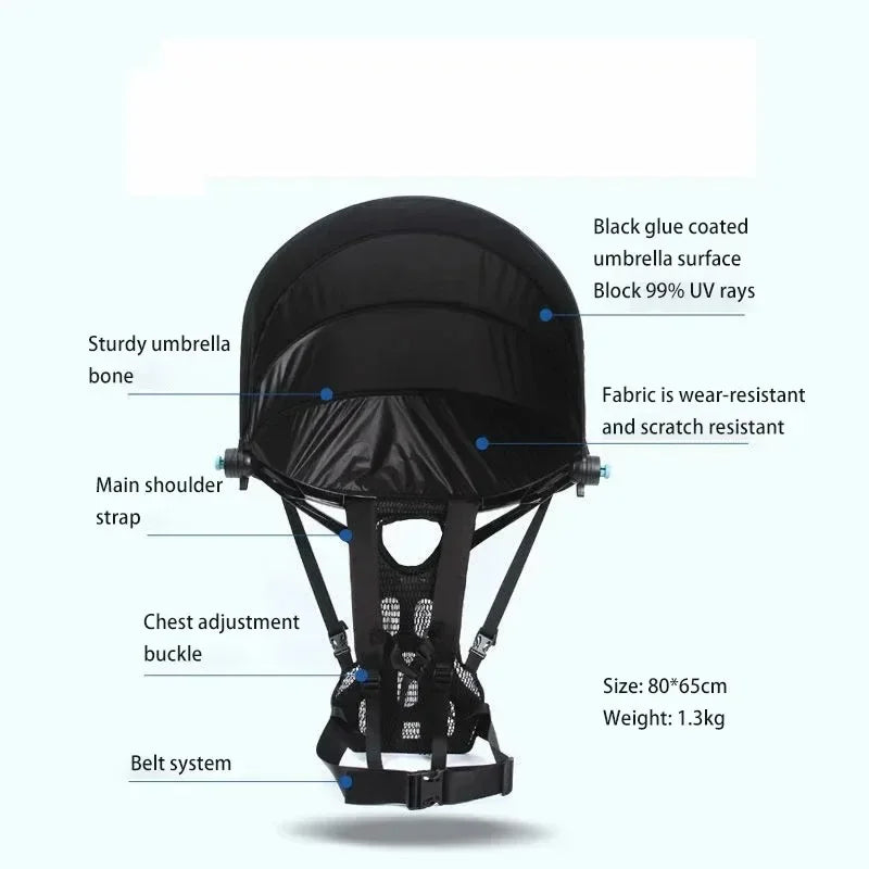 Travel UV Clear Backpack Umbrella