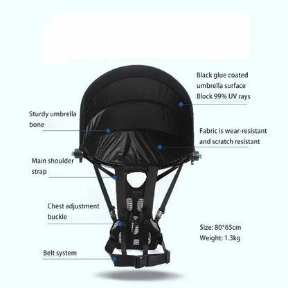 Travel UV Clear Backpack Umbrella
