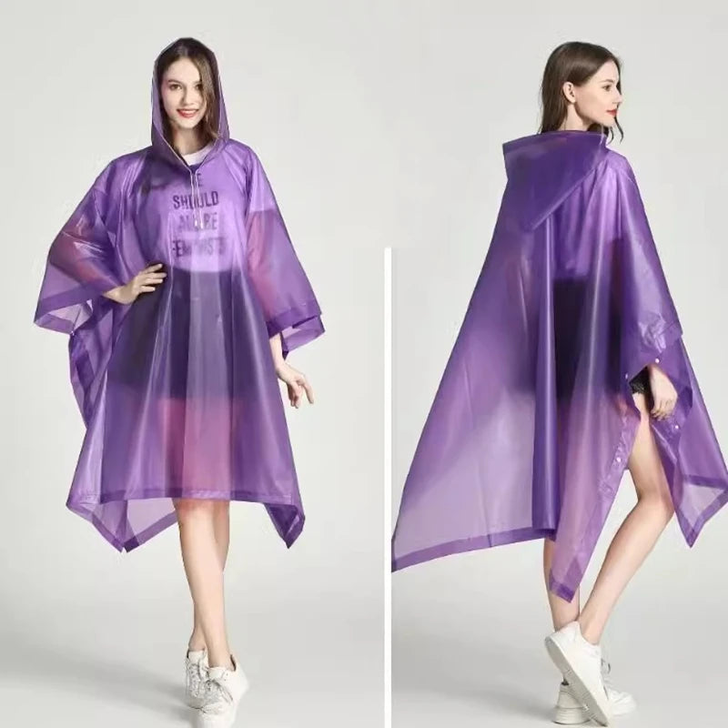 Transparent Windproof Rain Poncho