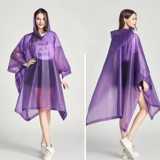 Transparent Windproof Rain Poncho