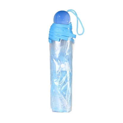 Floral Transparent Folding Umbrella