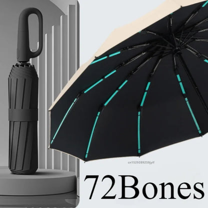 rotection Folding Men's Umbrella Buckle Rain