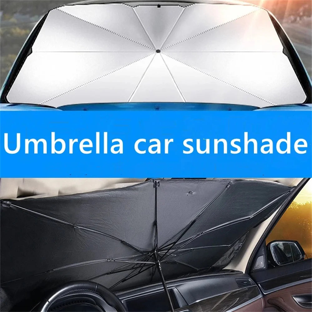 Rubber Sunshade Umbrella for Car - UV Protection