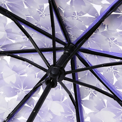 Floral Transparent Folding Umbrella