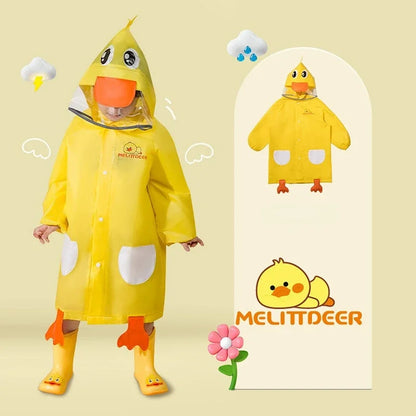 Kids Cartoon Animal Raincoat - Waterproof Baby