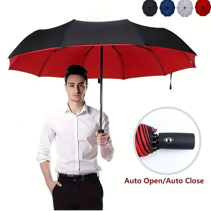 Auto Double-Layer Windproof Umbrella
