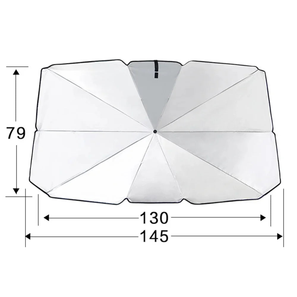 Rubber Sunshade Umbrella for Car - UV Protection