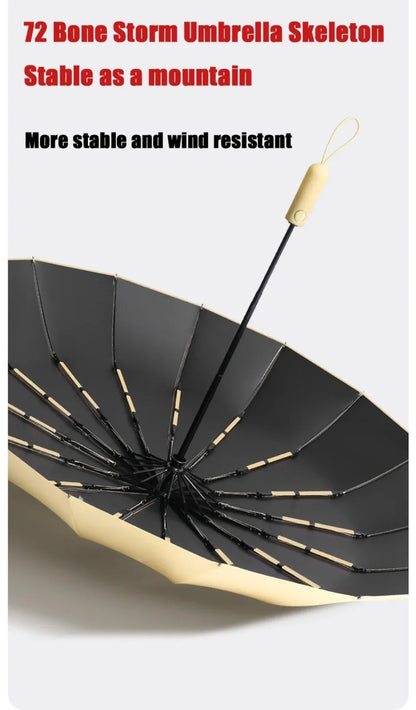 Bone Windproof Folding Umbrella