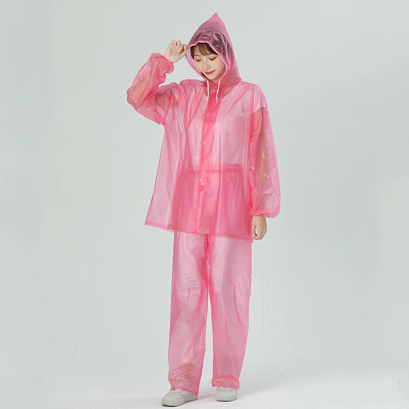 PVC Full Rain Suit - Waterproof Hooded Jacket