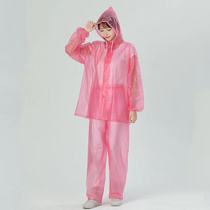 PVC Full Rain Suit - Waterproof Hooded Jacket