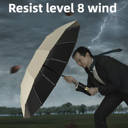 348-Rib Windproof Automatic Umbrella