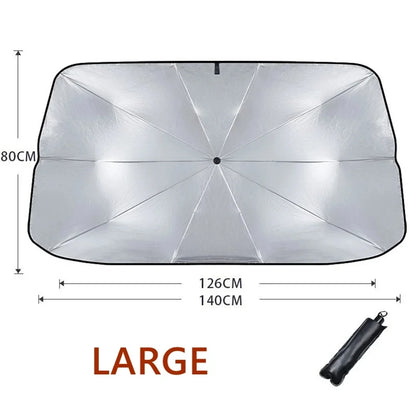 Rubber Sunshade Umbrella for Car - UV Protection