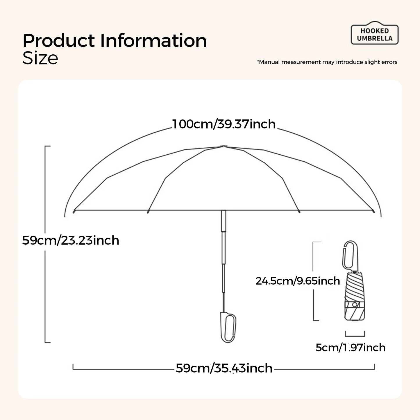 Clear Blackout Mini Folding Umbrella