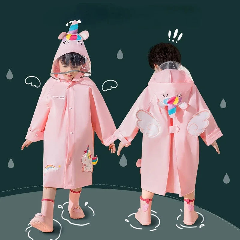 Kids Cartoon Animal Raincoat - Waterproof Baby