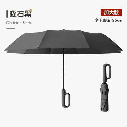 rotection Folding Men's Umbrella Buckle Rain